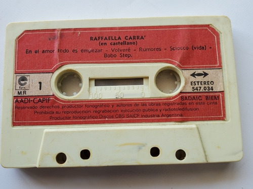 Cassette Raffaella Carra En Castellano Rafaela 