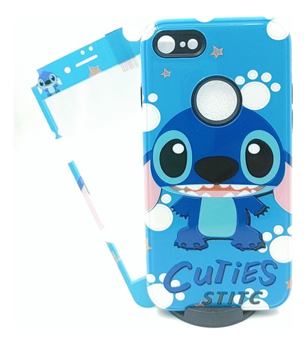 Case Stitch Bebe + Mica Cristal Para iPhone 7 / 8 / Se 2020