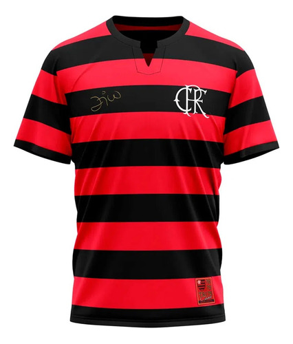 Camisa Flamengo Flatri Zico Braziline Masculino - Vermelho E