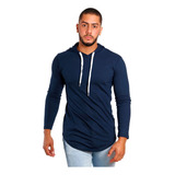 Polera Long Fit / Manga Largas Con Capucha, 