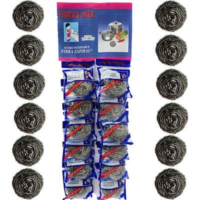 1 Tira De Fibra De Acero Inoxidable Fibra Mex Con 12 Piezas | Meses sin interés