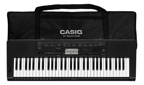 Kit Teclado Casio Ctk3500 Arranjador Musical Com Capa Preta