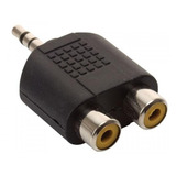 Ficha Adaptador Mini Plug Stereo 3.5 A 2 Jack Rca Artekit X2