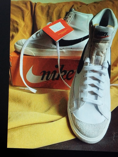Tênis Nike Blazer Mid '77 Vintage White Black 40 Br Usado 