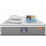 Colchón Serta Matrimonial Cron Os Tecnología Posture Spiral Comfort Foam | Ortopédico Antibacteriano + 2 Almohadas Memory Foam Cooling Gel