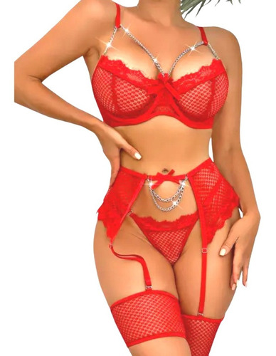 Lenceria Erotica Sexy 5 Piezas Conjunto Completo