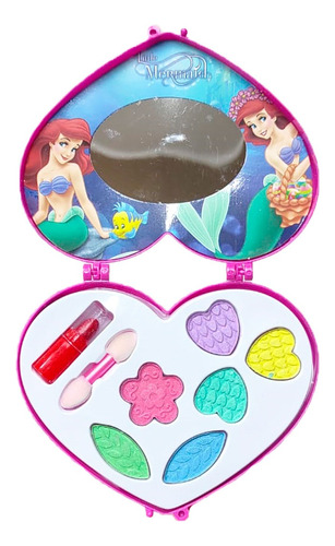 Kit Maquiagem Infantil Pequeno Ariel Sereia Princesas Disney