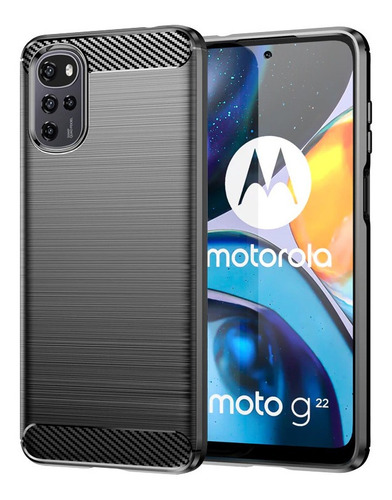 Funda Fibra De Carbono Premium Para Motorola Moto G22 
