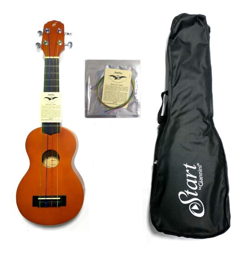 Ukulele Soprano Giannini Start 21 Capa Bag + Corda Colorida