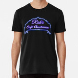 Remera Ricks Cafe Americain Letrero De Neón Algodon Premium