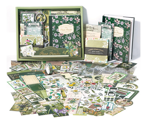 308pzs Journal Scrapbook Vintage Libreta Y Pegatina Stickers | Envío gratis