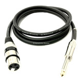 Cabo P/ Microfone P10 / Xlr Femea - 1 Metro - Kit C/ 3 Cabos