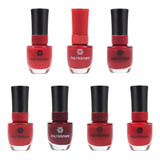 Kit Esmalte Ana Hickmann 7 Tons De Vermelho Cremoso 9ml