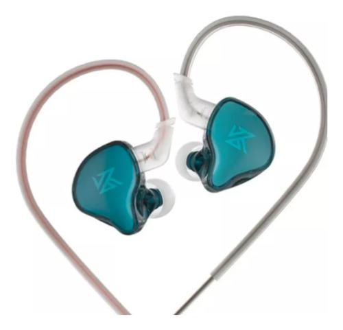 Kz Edcx Cyan Verde Sin Micrófono Audífonos In Ear