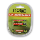 Pilas Triple Aaa Recargables 1100 Mah - Noganet X 2 Unidades