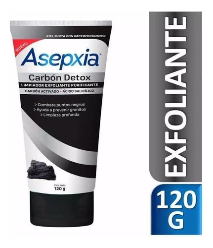 Limpiador  Exfoliante Asepxia Carbon Detox  120g