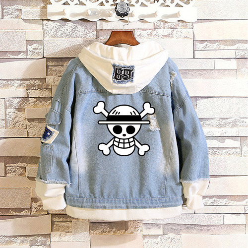 Chaqueta Vaquera Para Hombre Y Mujer - Anime One Piece