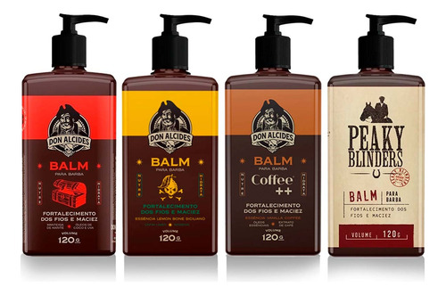 4x Balm Barba Negra Lemon Coffee Peaky Blinders Don Alcides