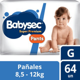 Pants Babysec Super Premium 64 Un G Tamaño Grande (g)