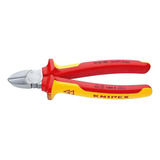 Alicate Diagonal  Knipex Aislación 1000v 2,5mm 180mm Color Rojo