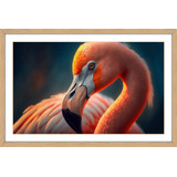 Quadro Decorativo Animais 90x60 Selvagem Moldura Virtual Zoo Cor Img07 Armação Madeira Paspatur