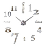 Reloj De Pared Tamaño 100x100 Cm 3d Decoración Hogar Oficina