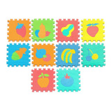  Alfombra Puzzle Goma Eva Frutas 10 Piezas Infantil