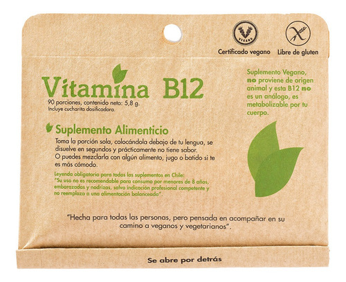 Vitamina B12 9 Gr - 90 Porciones