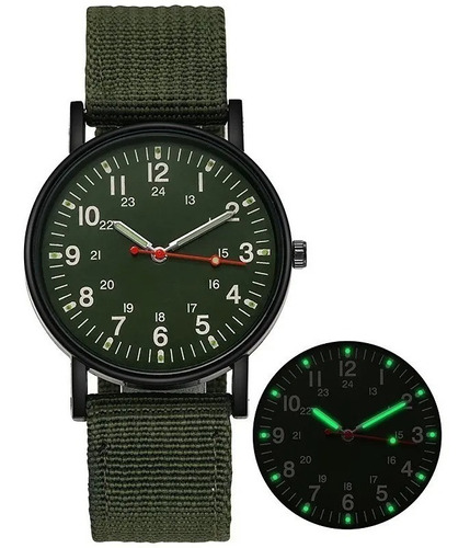 Reloj Deportivo Militar C/correa De Nailon Trenzado P/hombre