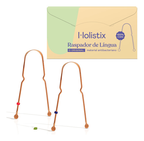 Kit 2 Raspadores De Língua + 3 Tags Silicone Holistix