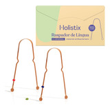 Kit 2 Raspadores De Língua + 3 Tags Silicone Holistix