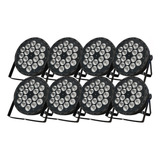 8 Canhao Refletor Par Led 18 Leds Rgbw 12w Quad Dmx 4in1