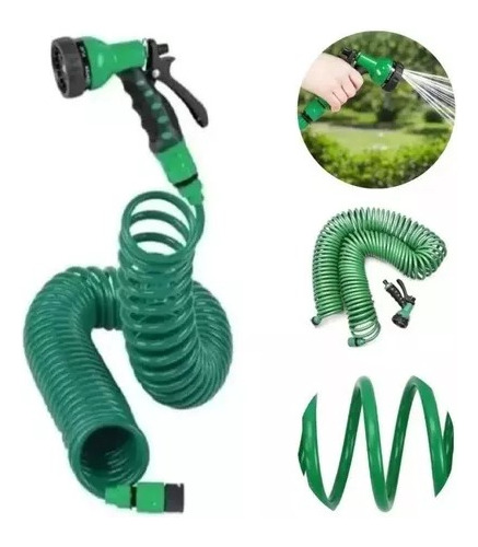 Manguera Espiral Expandible Hogar Casa Jardin 15 Mts Color V