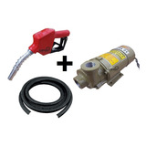 Combo Bomba Trasvase Diesel 12 V + Pico Corte Aut + Manguera