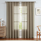 Sheer Curtains For Bedroom 2 Panels Set Living Room Cur...