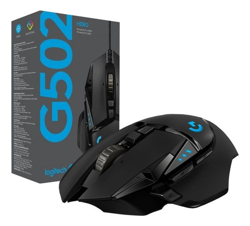 Mouse Logitech G502 Hero Usb Rgb 25k Dpi + Nfe