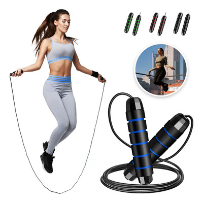 Cuerda Para Saltar 300 Cm Con Mango Antideslizante Ajustable Color Azul | MercadoLibre