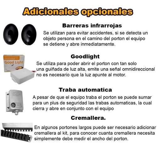 Motor Portón Corredizo Automático 1/4 Hertex 500kg Eléctrico Ventilado Montado Sobre Rulemanes Robusto Portones Pesados