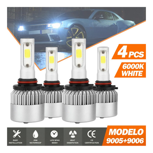 Kit De Faros Led Para Chevrolet 8000lm Para Luz Alta Y Baja