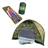 Kit Mega Acampamento Barraca 3 Lugares + Colchonete Solteiro