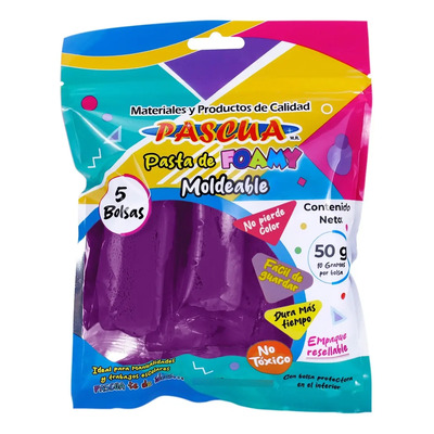 Masa Moldeable Pascua PASTA DE FOAMY Morado Suave 50g Bolsa | MercadoLibre