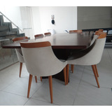 Conjunto Mesa De Jantar Com Cadeiras Saccaro - 8 Cadeiras