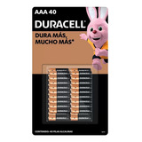 Duracell, Pilas Alcalinas Aaa De 40 Piezas