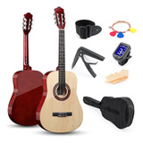 Guitarra Acústica Clasica 39 Inch Con Funda Y Accesorios