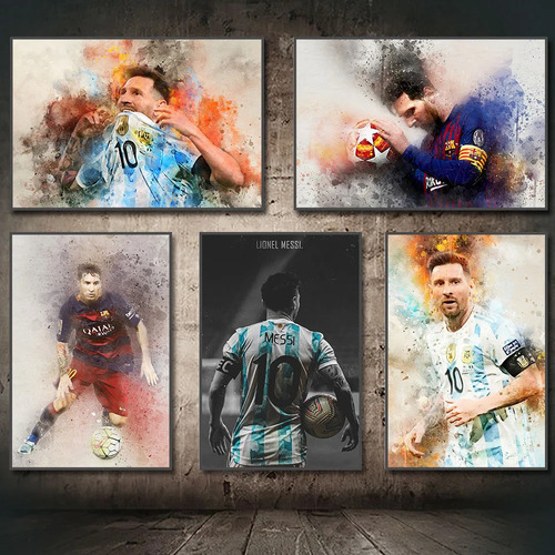 5 Set Pintura De Diamantes 5d De Messi Blade 30x40cm