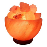 Abajur Luminária Terapêutica Sal Rosa Himalaia Fire Bowl Cor Da Cúpula Laranja Cor Da Estrutura Preto