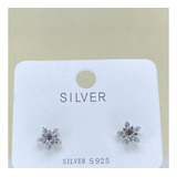 Aros Silver Plata Rodinada Copos De Nieve