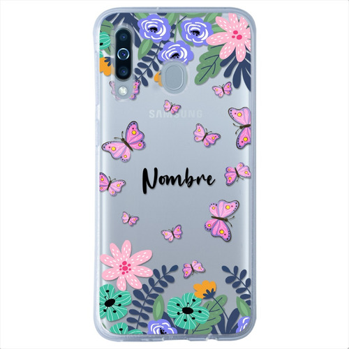 Funda Para Samsung Galaxy Mariposas Personalizada Con Nombre