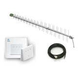 Kit Antena Pro Internet Rural Roteador Wifi Modem E Cabos