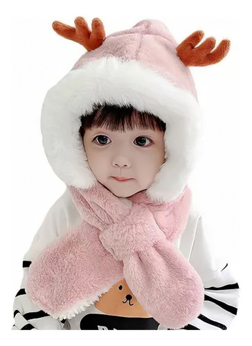 Gorro Bufanda Niños Invierno Frio Orejas Reno Bebe Premium